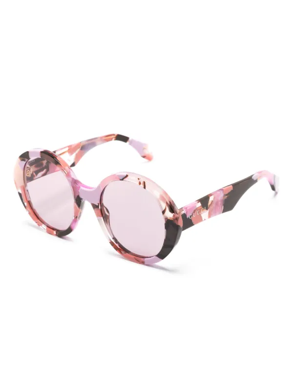 GUCCI サングラス メガネフレーム 49◻︎19 ピンクブラウン 度