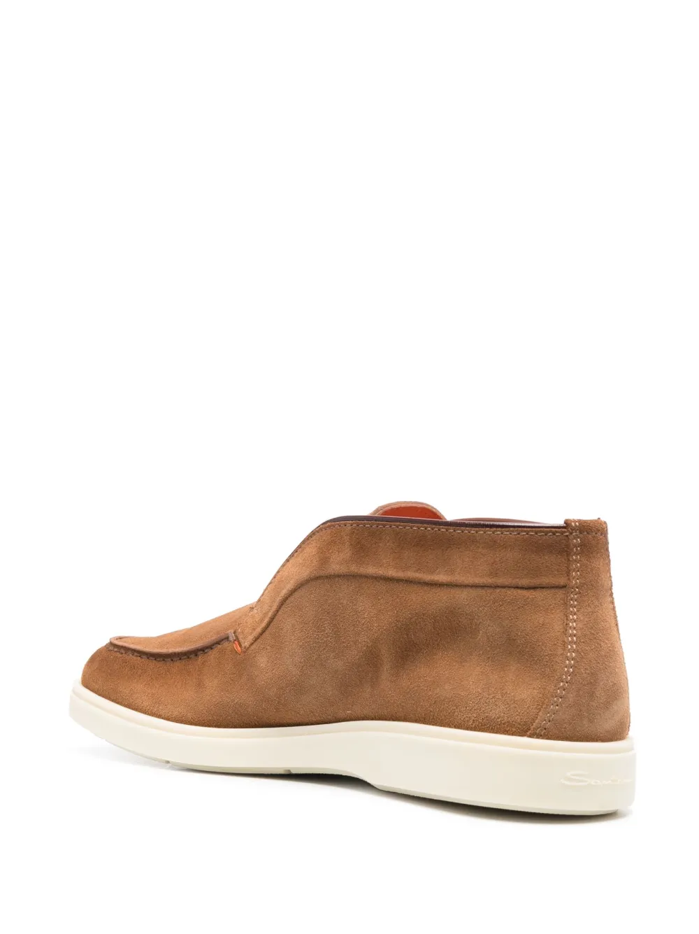 Santoni Suede Detroit Slip-on Sneakers In Brown