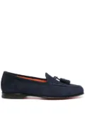 Santoni tassel-detail suede loafers - Blue