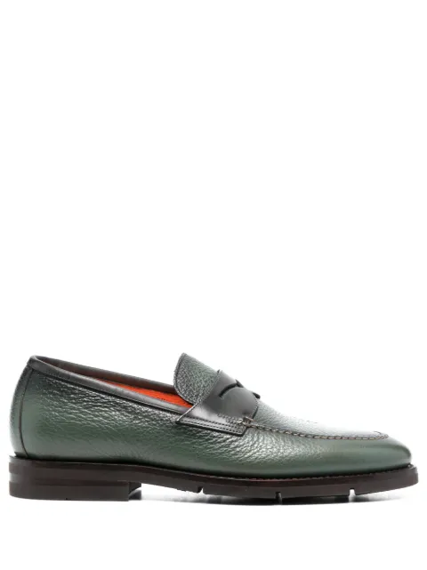 Santoni penny-slot leather loafers