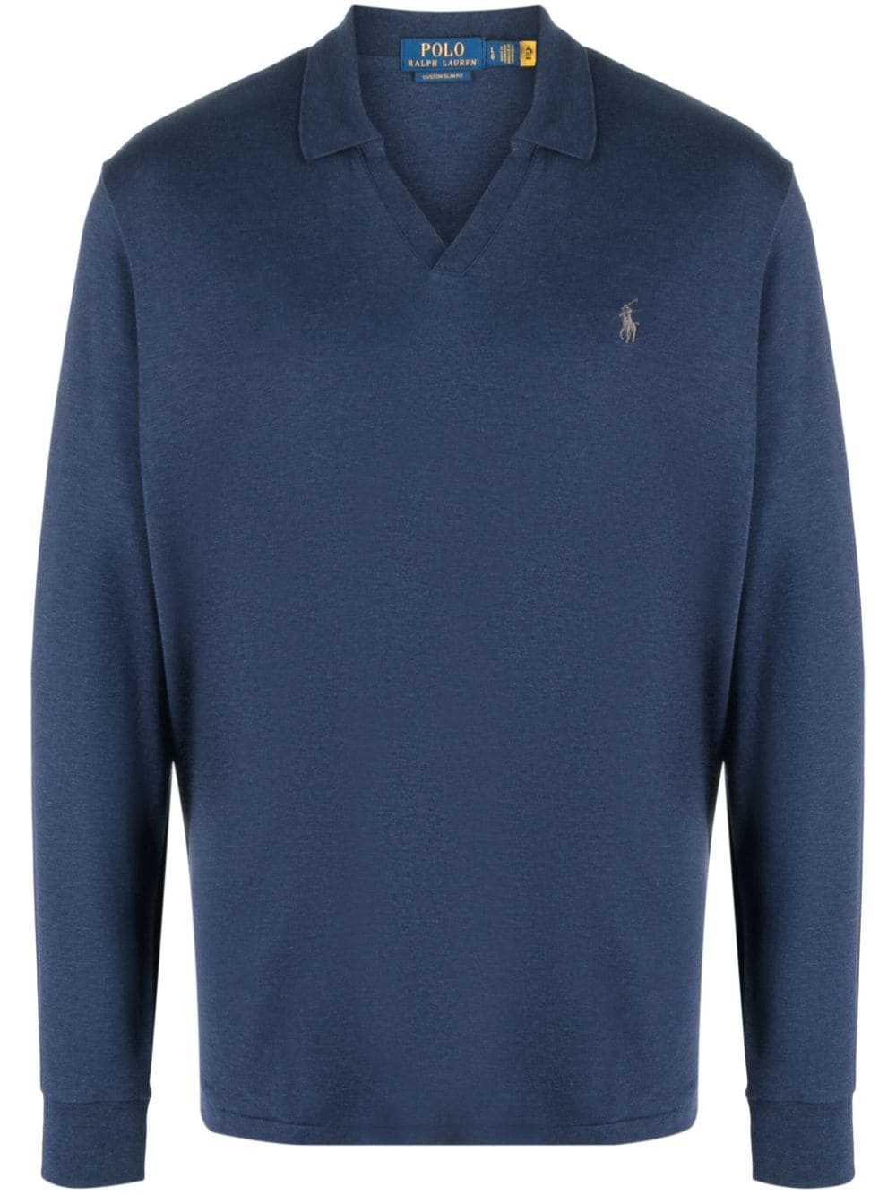 Polo Ralph Lauren spread-collar cotton polo shirt - Blu
