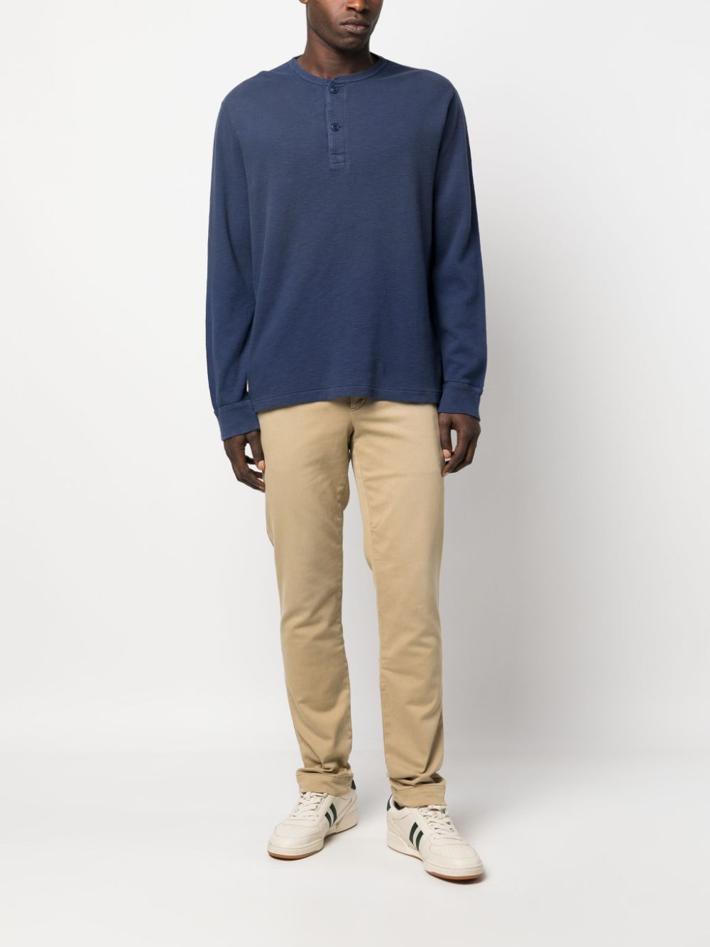 Polo Ralph Lauren button-up cotton sweatshirt - Blue