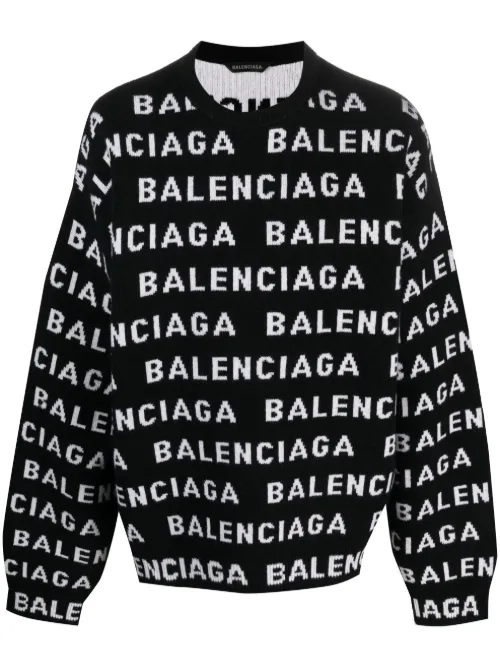 Pull à logo en intarsia - Balenciaga - Modalova