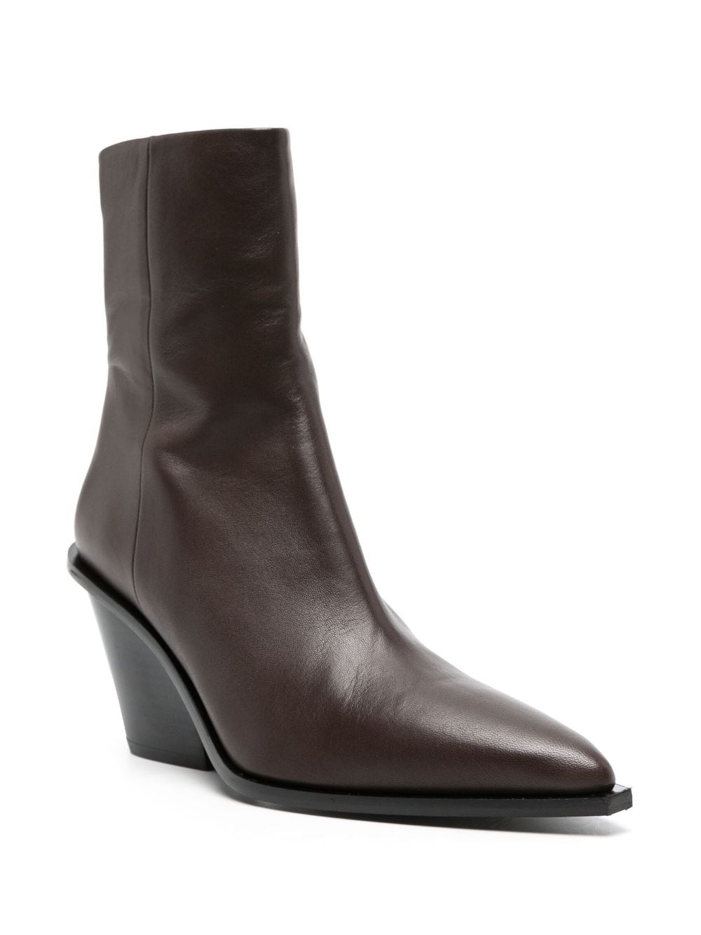 Shop A.emery Odin 85mm Leather Ankle Boots In Brown