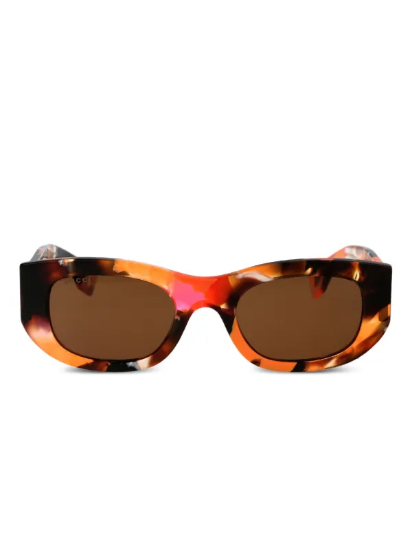 Gucci Eyewear GG1627S スクエア サングラス | ブラウン | FARFETCH JP