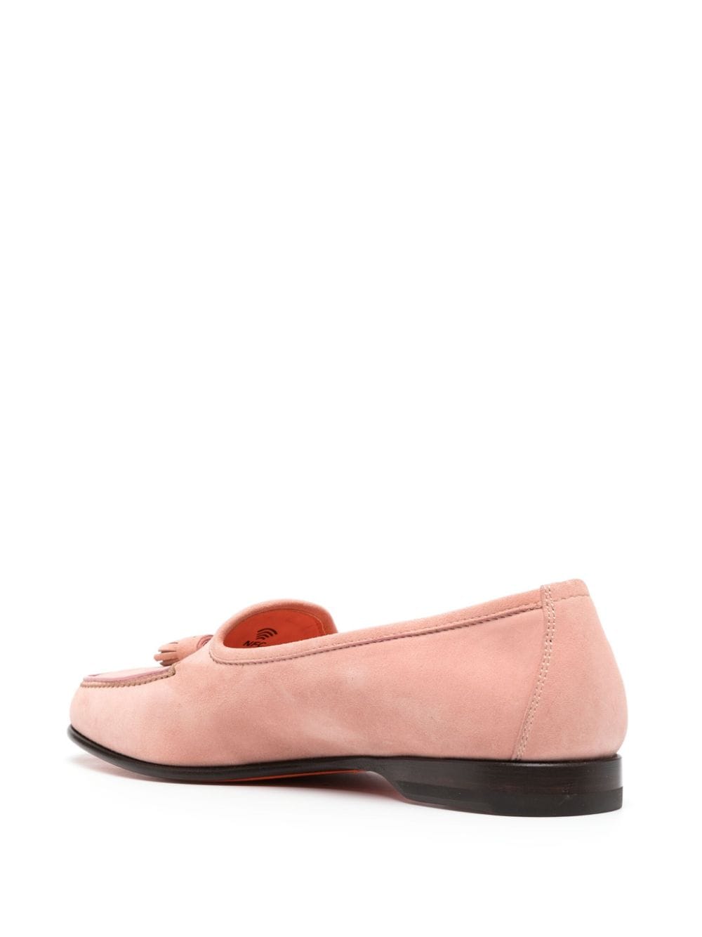 Shop Santoni Andrea Suede Loafers In Pink