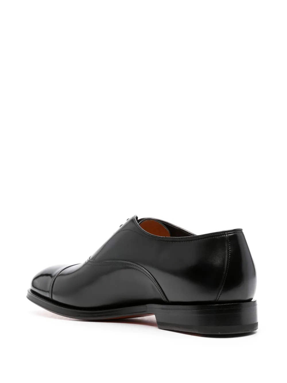 Santoni Man Lace-up Shoes Black Size 5.5 Soft Leather In Black