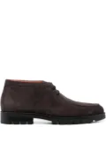 Santoni Rock lace-up suede boots - Grey