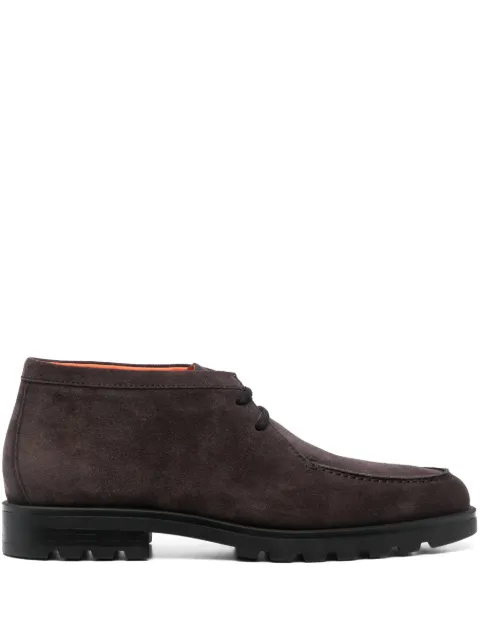 Santoni Rock lace-up suede boots