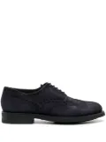 Santoni Emil lace-up suede brogues - Blue