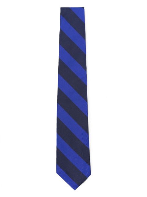 Ralph Lauren Kids corbata de seda con rayas estampadas