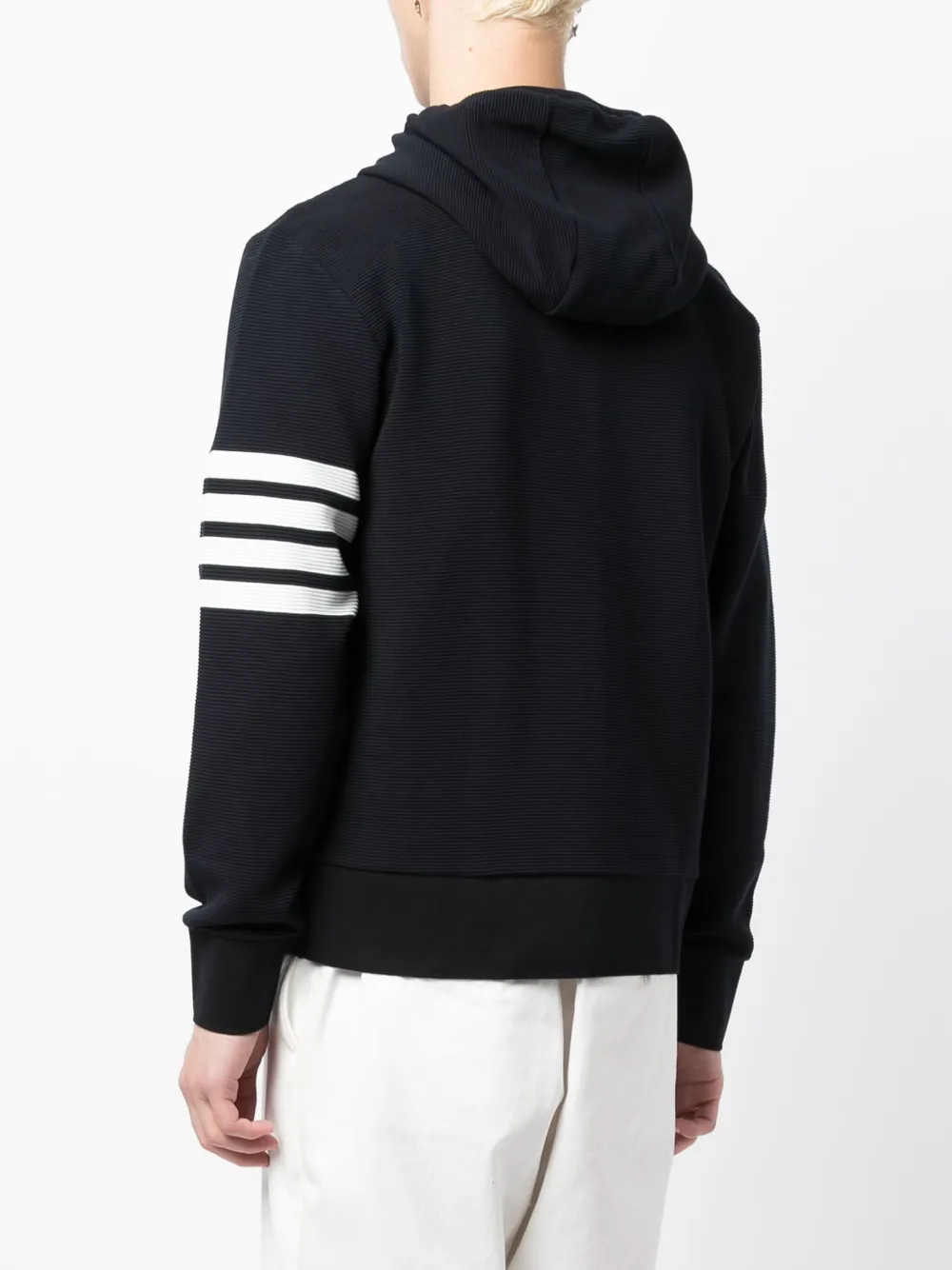 Thom Browne Hoodie met rits Blauw