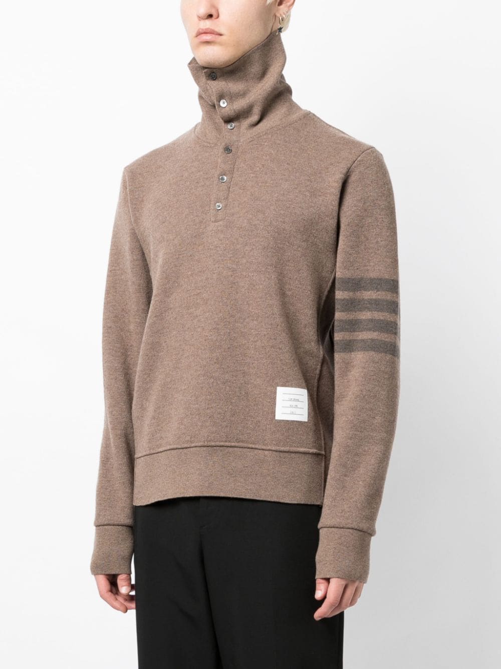 Shop Thom Browne 4-bar Wool Jumper In Brown