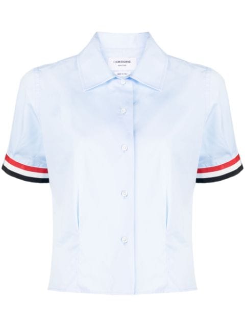 Thom Browne RWB-stripe puff-sleeve shirt