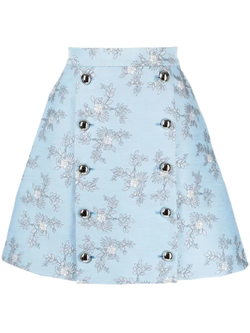 Jupe en jacquard Portobello à coupe évasée - Macgraw - Modalova