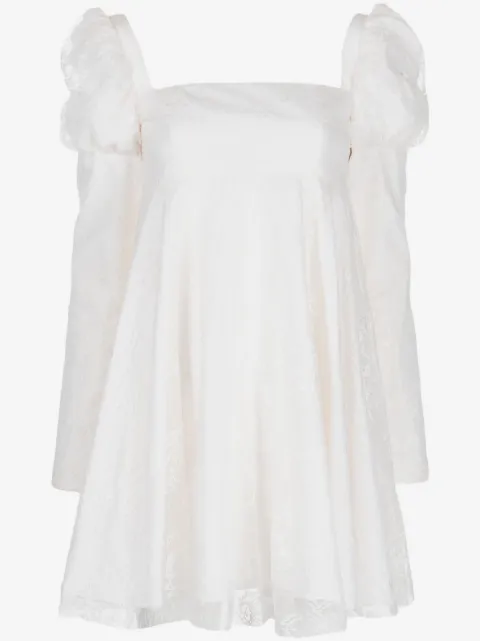 Macgraw Romantic Juliet-sleeved short dress