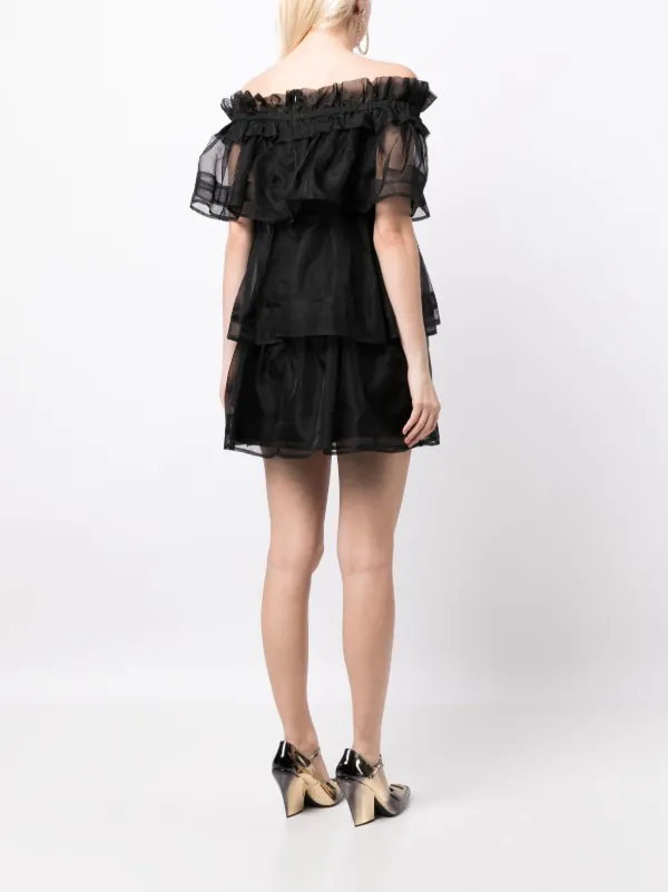 black petal mini dress Macgraw Layered Silk | Waist Size:85- 97 cm Empire Waist Linen Dress, california Pup Kiari Mini Dress