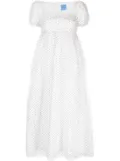 Macgraw Samantha micro-dot print midi dress - White