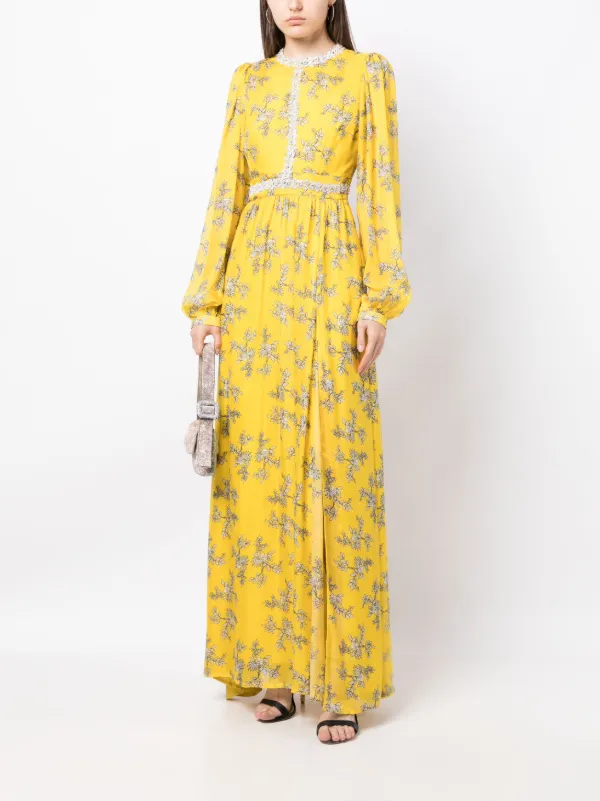 gold baroque dress The Veronica Dress in Gold Baroque Floral 4 / Gold Baroque Floral