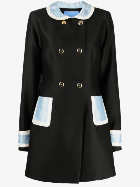 Macgraw Broadcast colour-block double-breasted coat