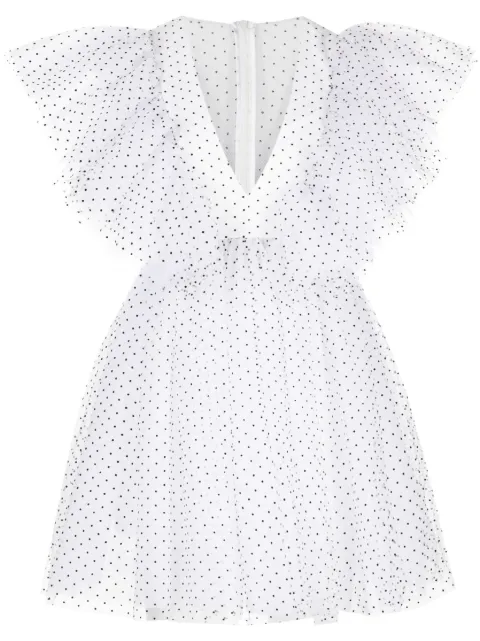 Macgraw Tabetha micro-dot print flared dress