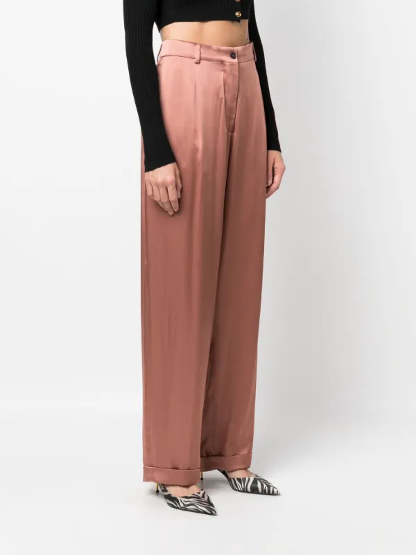 TOM FORD wide-leg Satin Trousers | Pink | FARFETCH ID