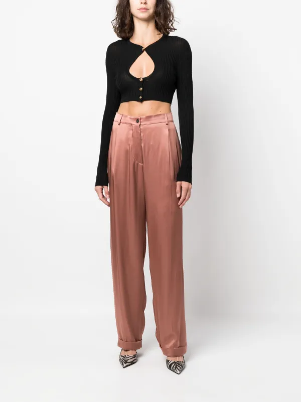 パンツ Tom Ford Wide-Leg Trousers With Satin Finish TOM FORD wide-leg Satin Trousers | Pink | FARFETCH ID