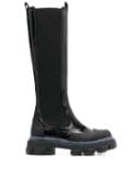 GANNI 50mm knee-high leather boots - Black