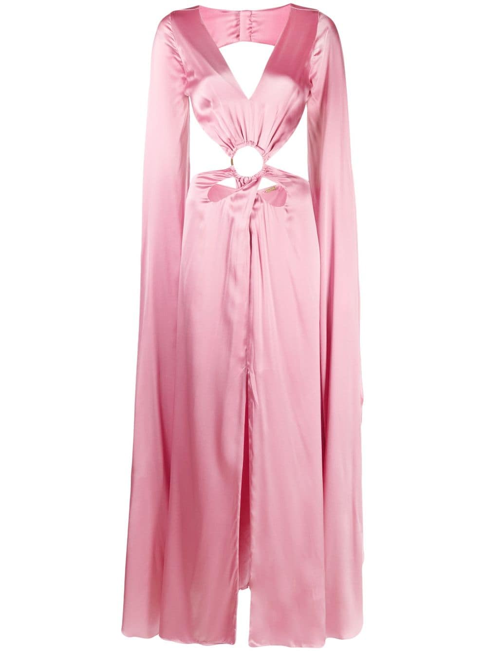 Shop Cult Gaia Jasmin Open-back Silk Gown In Rosa