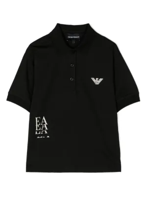 Emporio Armani Kids logo print Polo Shirt Farfetch