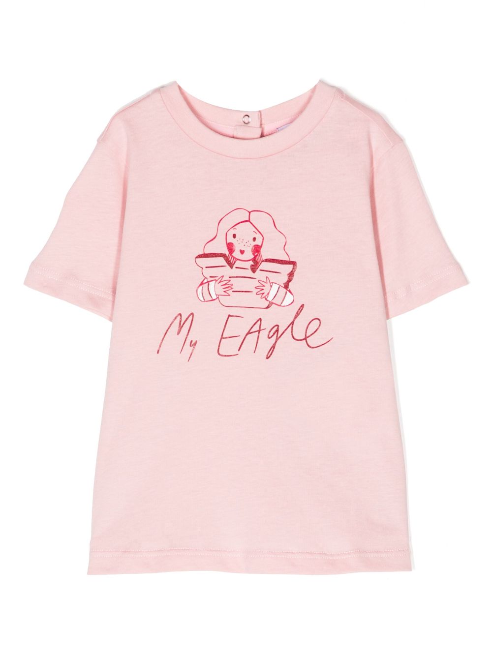 Emporio Armani Kids graphic-print cotton T-shirt - Pink