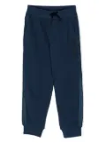 Emporio Armani Kids logo-patch drawstring cotton pants - Blue