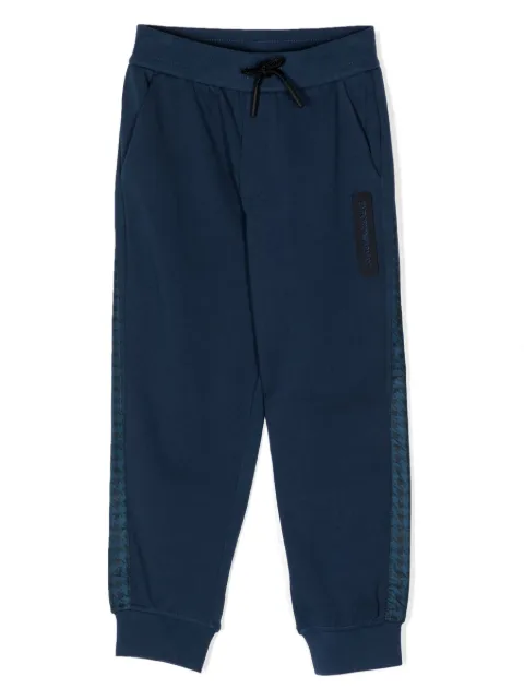 Emporio Armani Kids logo-patch drawstring cotton pants