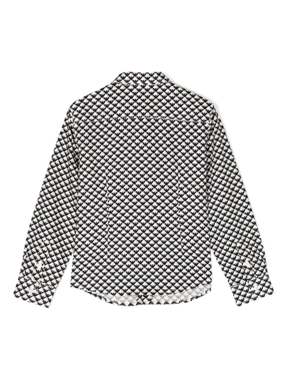 Shop Emporio Armani Logo-print Striped Shirt In White