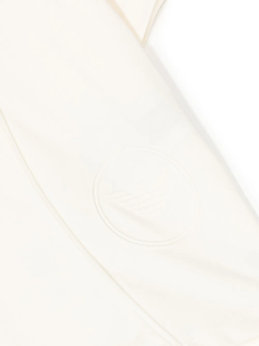 Emporio Armani Seam-detail Cotton T-shirt In Neutrals