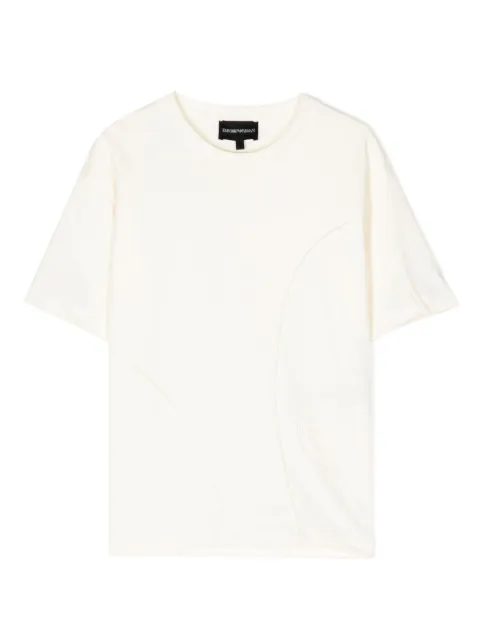 Emporio Armani Kids seam-detail cotton T-shirt