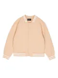 Emporio Armani Kids logo-patch bomber jacket - Neutrals