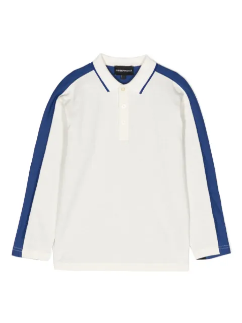 Emporio Armani Kids logo-embroidered colour-block polo shirt