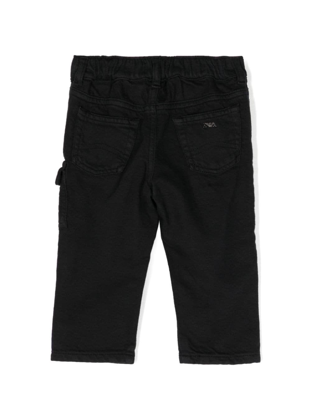 Emporio Armani Kids J40 organic cotton jeans - Zwart