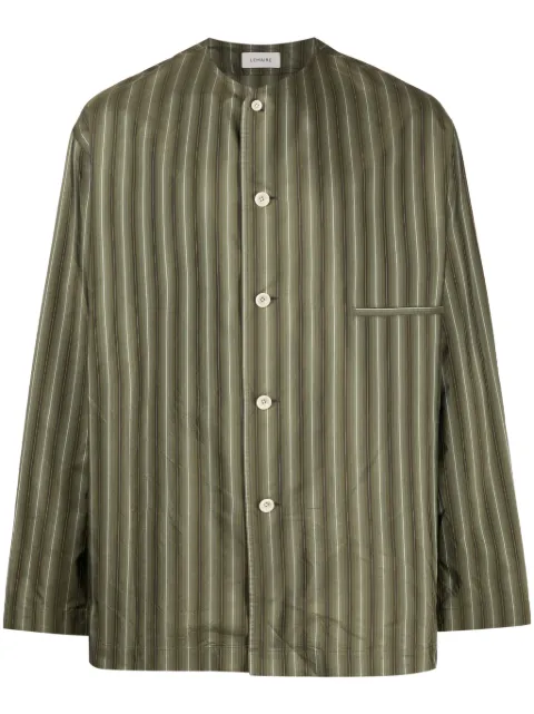 LEMAIRE striped-pattern silk shirt