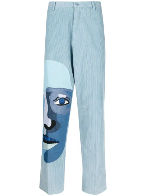 KidSuper Broek met patchwork