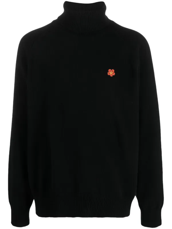 Kenzo Boke Flower-patch Wool Jumper - Farfetch