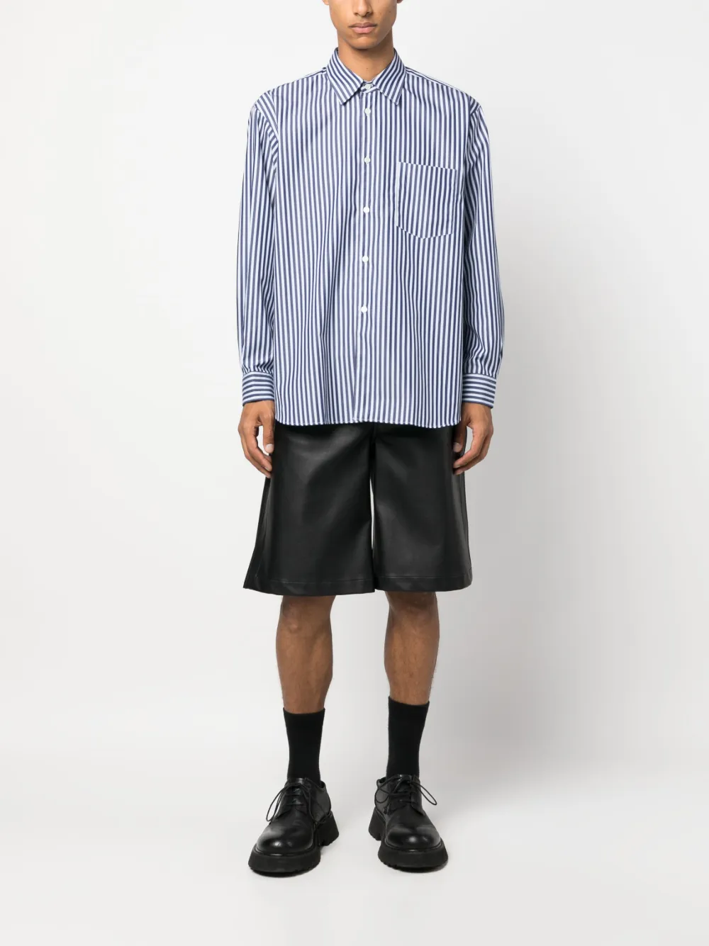 Comme Des Garçons Shirt Gestreept overhemd - Blauw