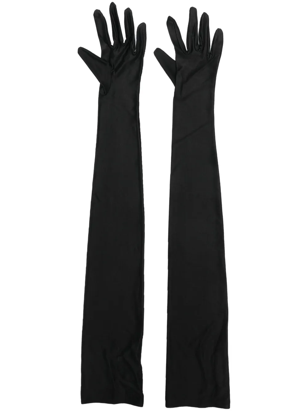 Alexandre Vauthier Fein gerippte Handschuhe - Schwarz