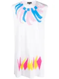 Comme des Garçons Homme Plus graphic-print long tank top - White