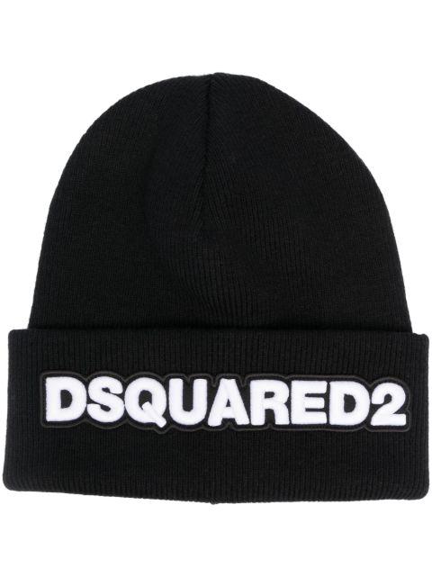 DSQUARED2 logo-patch wool beanie Women