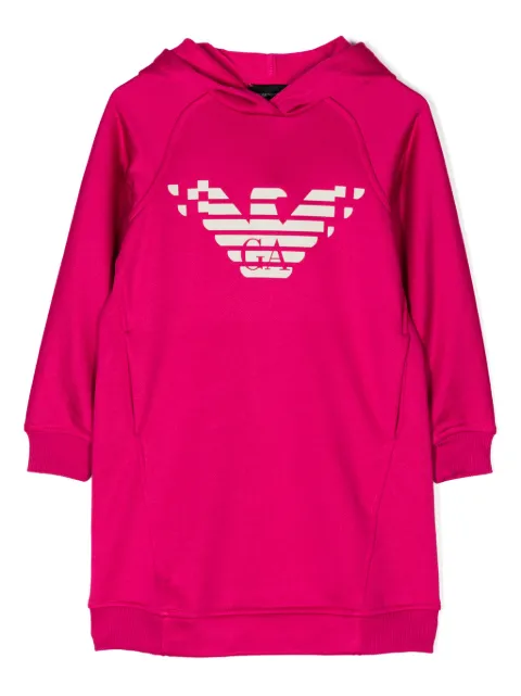 Emporio Armani Kids logo-print hoodie dress