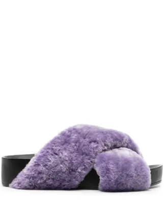 Jil Sander クロスストラップ サンダル | パープル | FARFETCH JP