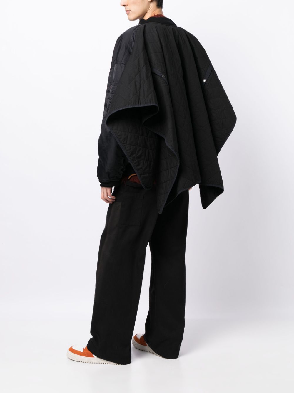 Maison Mihara Yasuhiro layered bomber jacket - Zwart