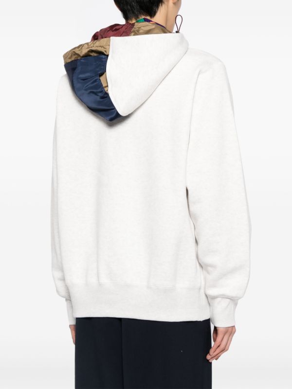 Color block drawstring hooded on sale sweatshirt